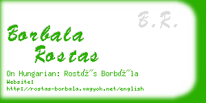 borbala rostas business card